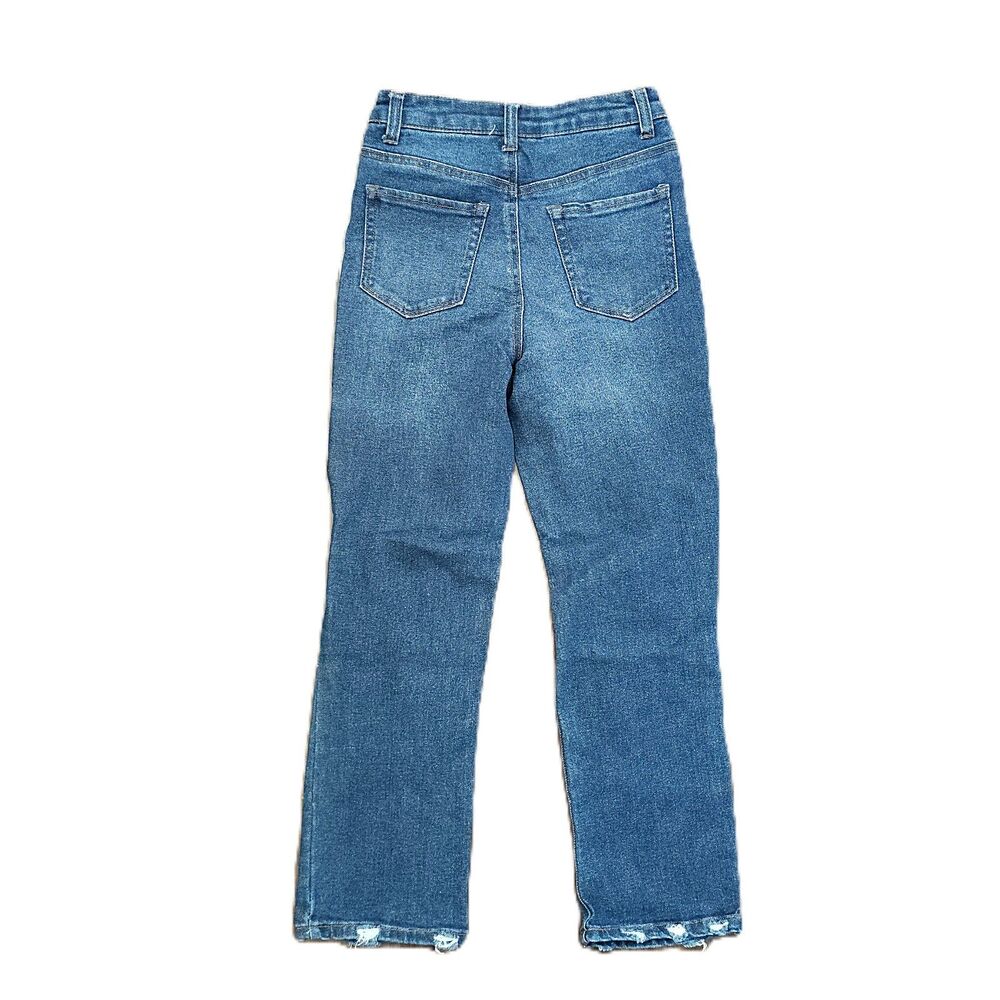 Vanilla Star Real Cheeky Ankle Jeans Women’s Jrs 3 W26 Distressed Stretch Denim - Picture 3 of 5